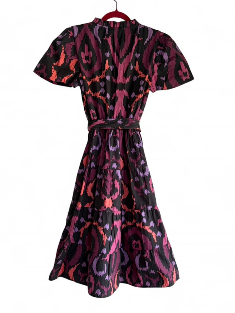 Maude Vivante Yara Arabian Ikat Patterned Short Sleeve Cotton Dress Size S - Picture 5 of 6